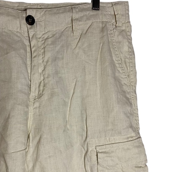 Le Chateau Beige Walking Shorts Classic Rise Straight Leg Cargo Pockets 31 - Picture 8 of 16